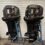 Pair 2005 Mercury 225hp Optimax 2 Stroke Outboard Motors - Image 3