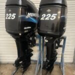 Pair 2005 Mercury 225hp Optimax 2 Stroke Outboard Motors