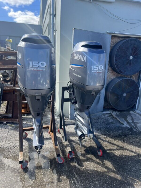Twin 2010 Used Yamaha 150hp 4 Stroke 25” Outboard Motor - Image 2