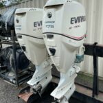 Twin 2011 Evinrude Etec 175HP 2 Stroke 25-Shaft Outboard-Engines - Image 2