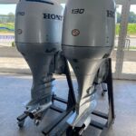 Pair 2008 Honda BF130HP 4-Stroke 25” Outboard Motor - Image 2