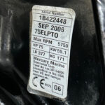 Used Mercury 75hp Optimax 2 Stroke Outboard Motor with Handle - Image 4