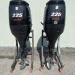 2010 PAIR SUZUKI 225HP 4 STROKE OUTBOARD MOTORS WITH 25″ SHAFTS